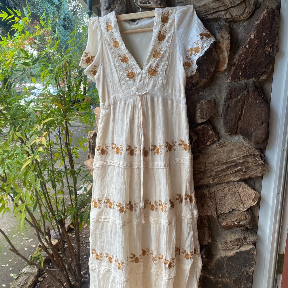 Boho Embroidered Maxi Dress